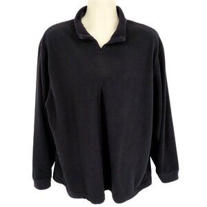 Early Winters Mens XL Black Fleece Quarter Zip Pullover Sweater Portland Oregon